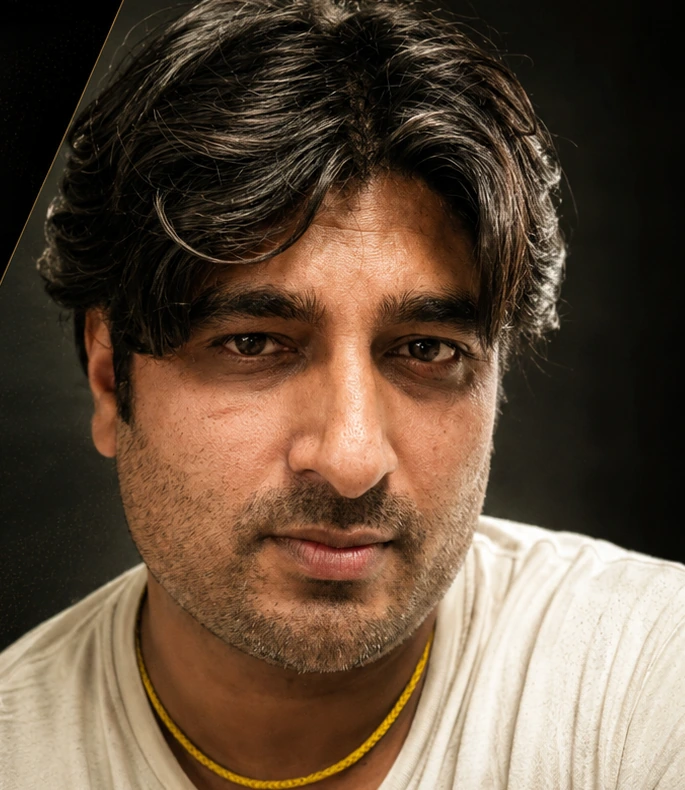 Anuragg Sharma casting close-up